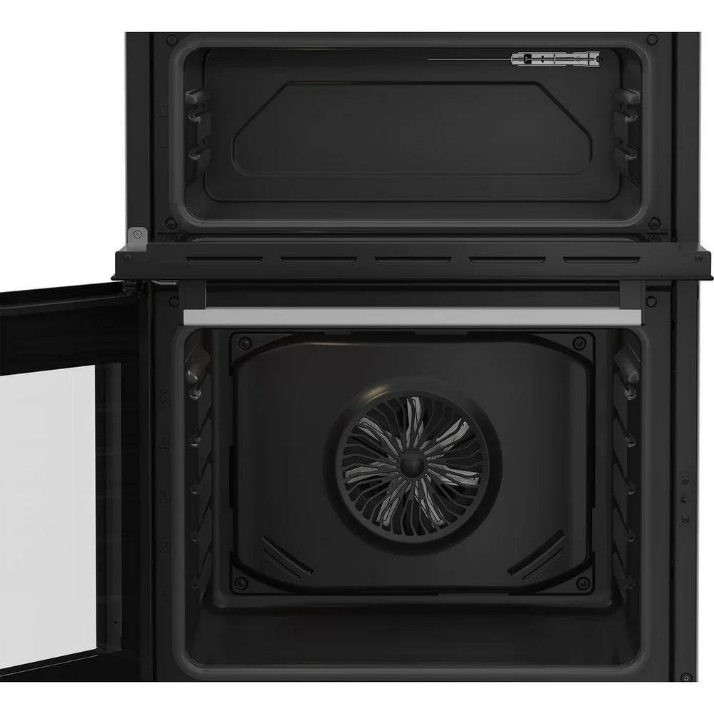 Beko EDC6731W 60cm Double Oven Electric Cooker with Vitroceramic Hob White