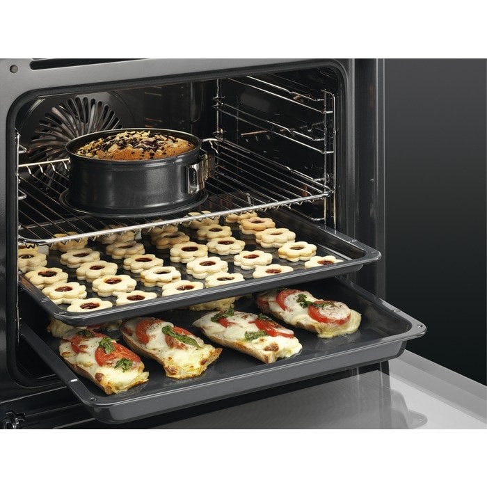 AEG 3000 Series BCX335R11M Surround Cook Electric Single Built in Oven with Retractable Dials in Stainless Steel