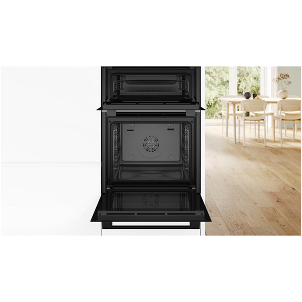Bosch MBA533BB3B Series 4 Built-In Electric Double Oven Black - A+B Rated