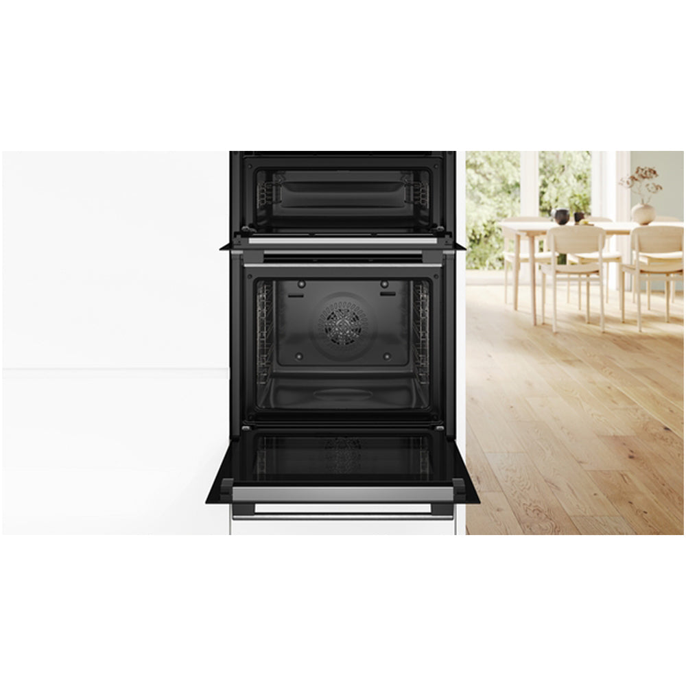 Bosch MBA578BS7B Series 6 Built-In Electric Double Oven Stainless Steel - A Rated