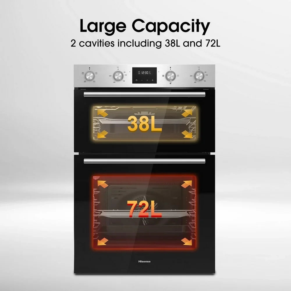 Hisense BID99222CXUK Built In Electric Double Oven Stainless Steel - A Rated
