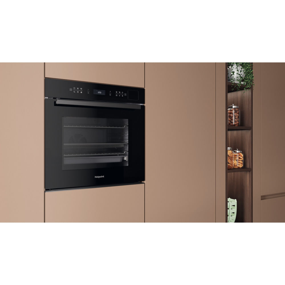 Hotpoint HOI6A8PT1SBUK Class 6 Built-In Electric Single Oven With Pyrolytic Cleaning Black