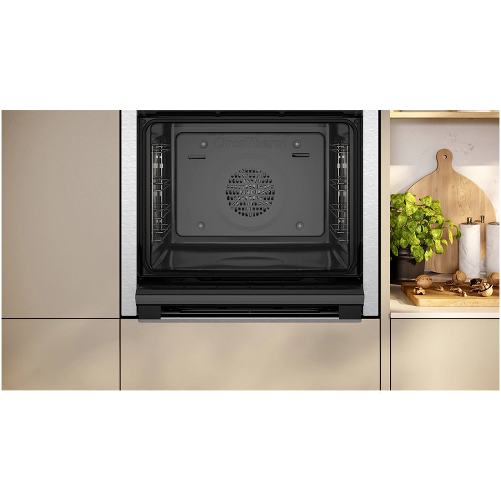 Neff B3ACE4AN3B N50 Slide & Hide 60cm Built In Electric Single Oven Stainless Steel A+ Rated