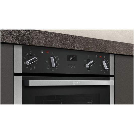 Neff J1ACE2HN0B N50 Built Under Electric Double Oven Stainless Steel