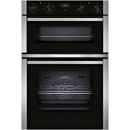Neff U1ACE2AN3B N50 60cm Built In Electric Double Oven Stainless Steel