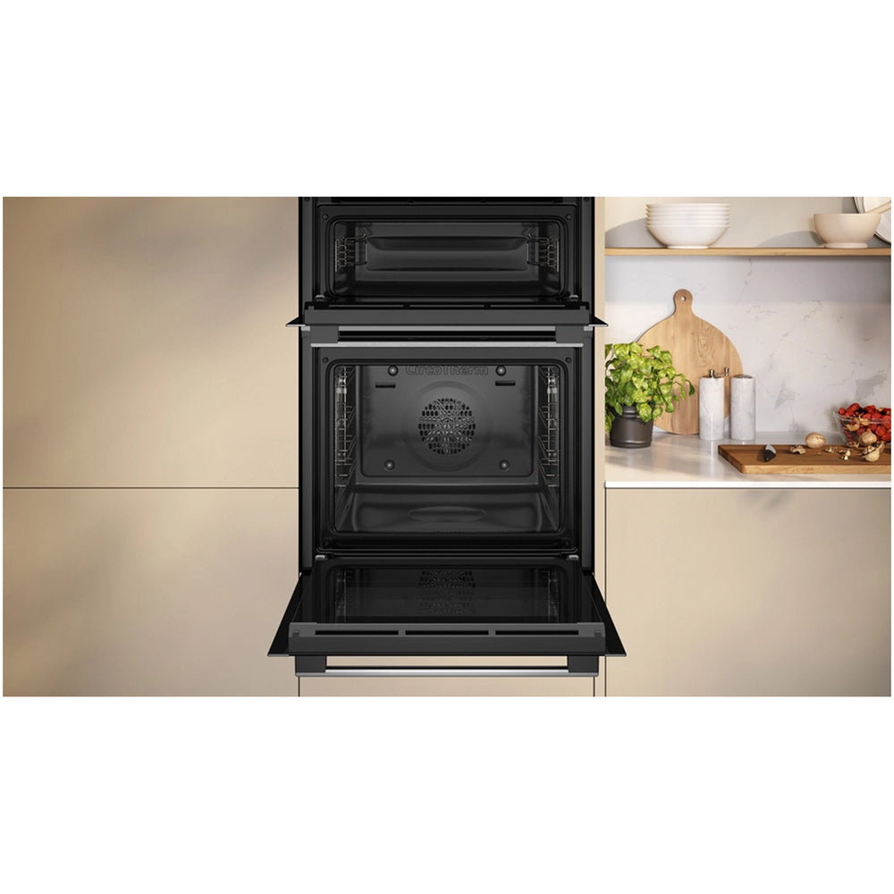Neff U1ACE2AN3B N50 60cm Built In Electric Double Oven Stainless Steel