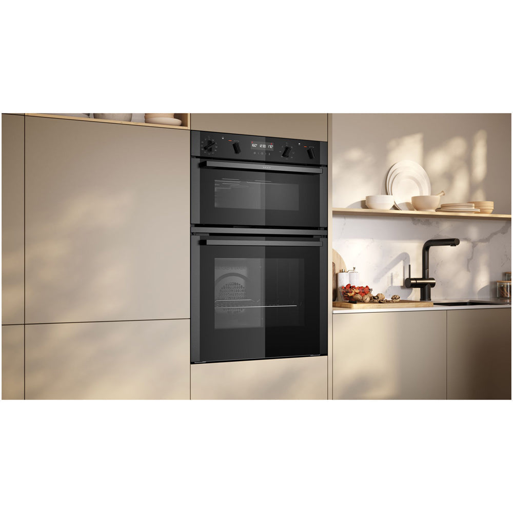 Neff U2ACH7AG7B N50 Built in Self Cleaning Electric Double Oven Graphite
